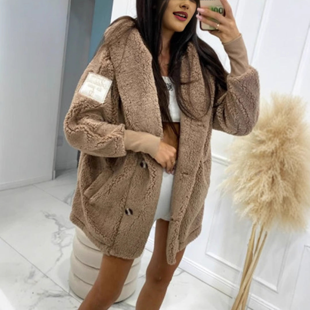Damen Oversized Teddyjacke