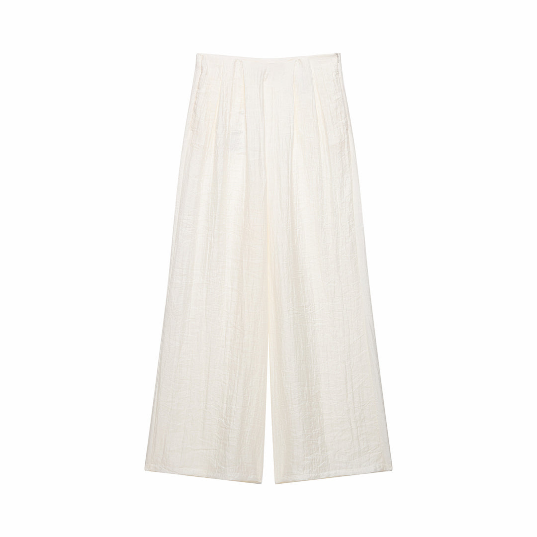 Damen Zweiteiler Kimono-Top mit Taillengürtel und weiter Bundfaltenhose Nord Taschen
