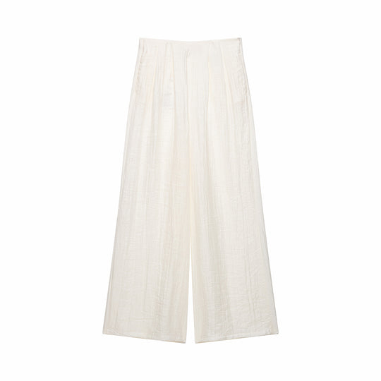 Damen Zweiteiler Kimono-Top mit Taillengürtel und weiter Bundfaltenhose Nord Taschen