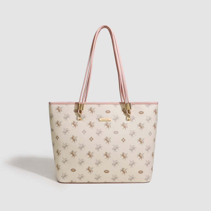 Damen Tote-Tasche mit eleganter Pferdemusterung und stabilen Tragegriffen Nord Taschen