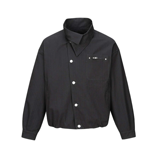 Herren Kurz geschnittener Canvas‑Blouson mit hohem Stehkragen und Druckknopfleiste Nord Taschen