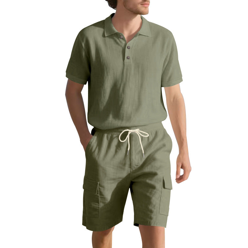 Herren Freizeit-Set mit atmungsaktivem Polo-Shirt und komfortablen Shorts