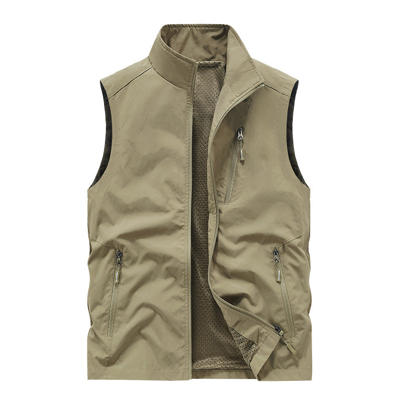 Herren Sportliche Outdoor-Weste mit funktionalen Reißverschlusstaschen Nord Taschen