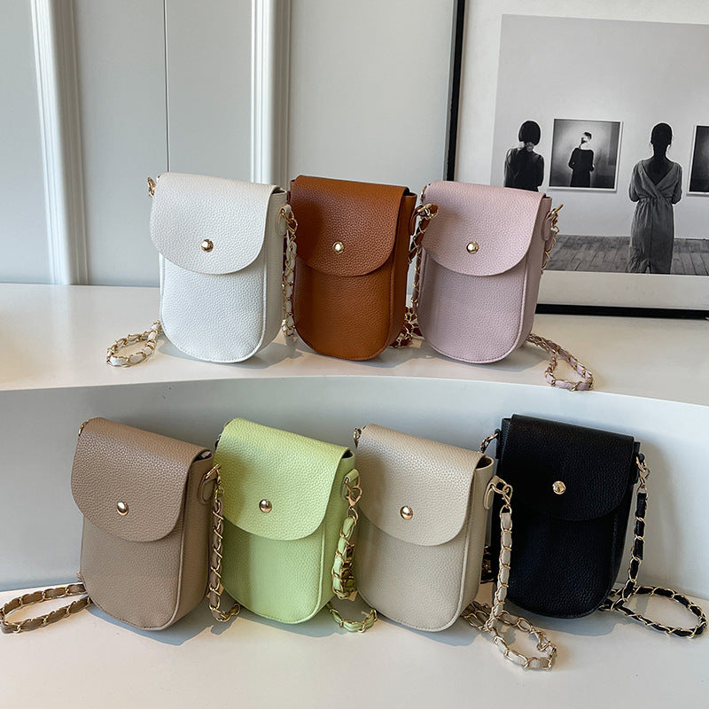 Damen Umhängetasche aus hochwertigem Leder mit elegantem Klappverschluss Nord Taschen