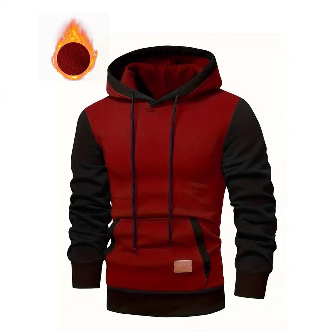 Herren modischer Hoodie mit praktischen Taschen und kontrastrierendem Design