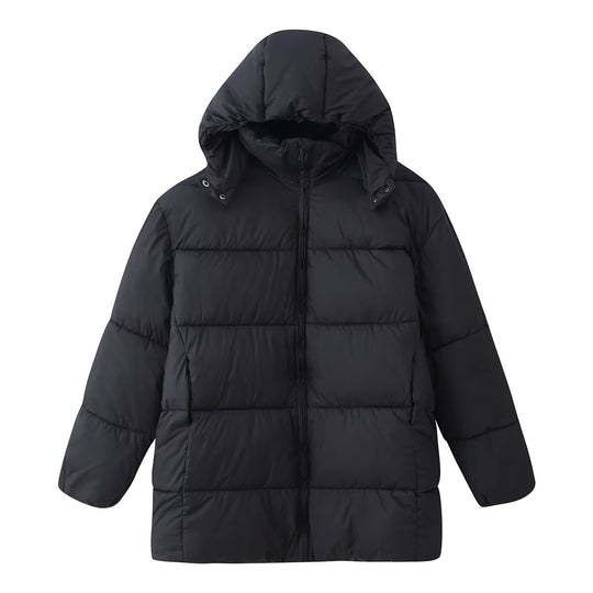 Unisex Wattierter Kapuzen-Winterparka mit synthetischer Isolierung Nord Taschen