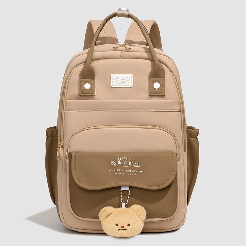 Damen Rucksack mit multifunktionalem Fächerdesign und verspieltem Plüschanhänger Nord Taschen