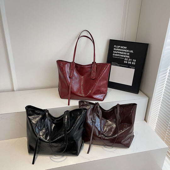 Damen geräumige Shopper-Tasche aus hochwertigem Kunstleder Nord Taschen