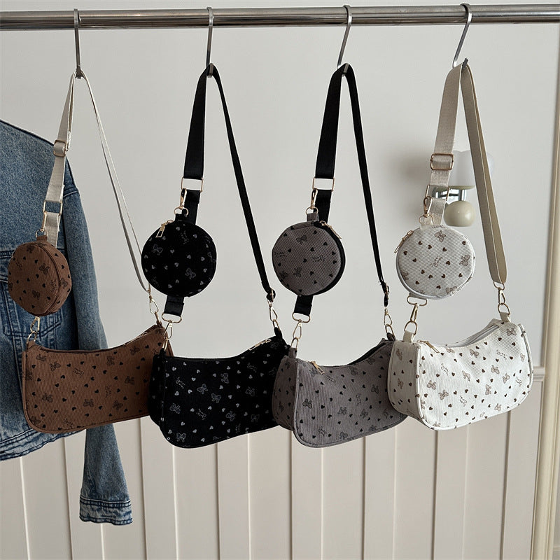 Damen Umhängetasche mit floralem Muster und abnehmbarem Kosmetiktäschchen Nord Taschen