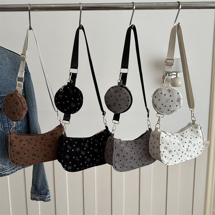 Damen Umhängetasche mit floralem Muster und abnehmbarem Kosmetiktäschchen Nord Taschen
