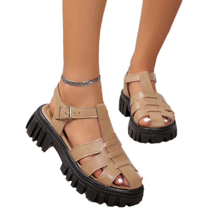 Damen Freizeit-Sandalen mit strukturiertem Obermaterial und rutschfester Sohle