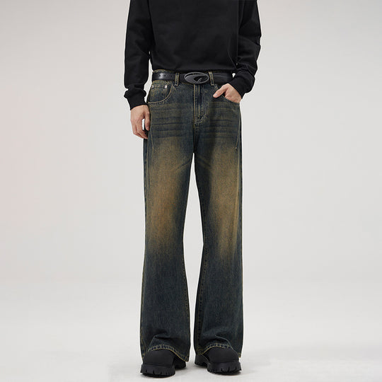 Herren Baggy-Denimhose mit extra weitem Bein und Vintage-Waschung Nord Taschen