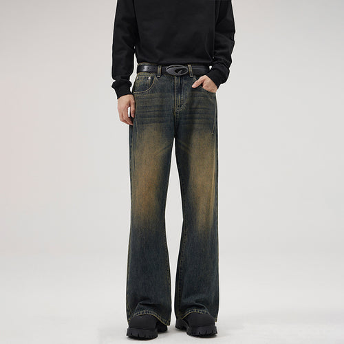 Herren Baggy-Denimhose mit extra weitem Bein und Vintage-Waschung Nord Taschen