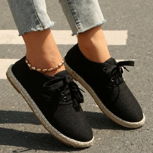 Damen  atmungsaktive Strick-Espadrilles mit geflochtener Jute-Sohle und flexiblem Memory-Fußbett Nord Taschen