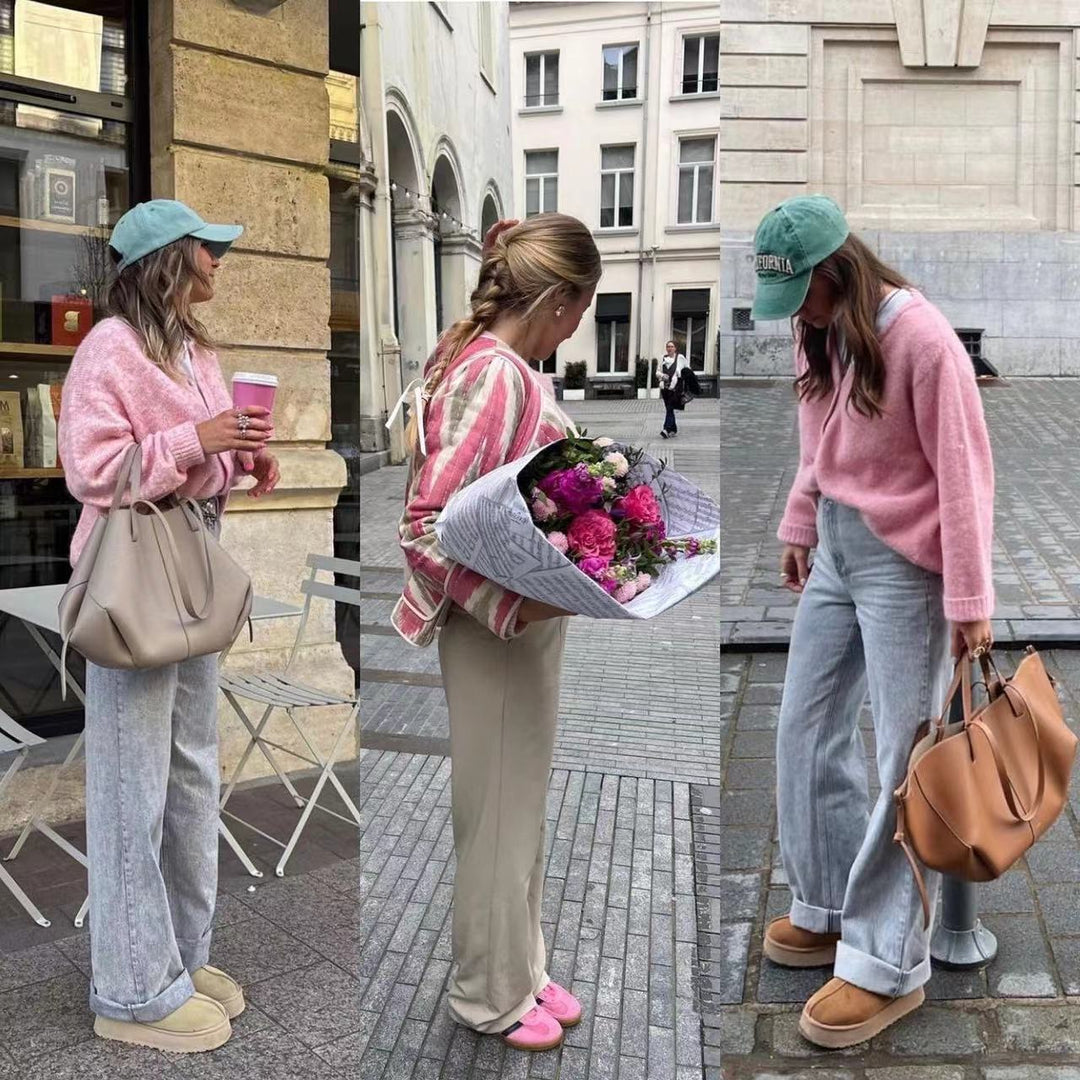 Damen Leichte gesteppte Jacke im Kimono-Stil mit floralem Blockdruck und Kontrastpaspel Nord Taschen