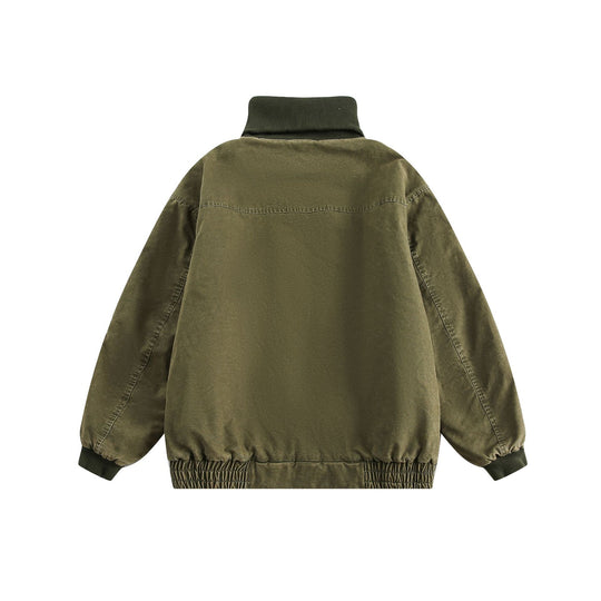 Unisex Oversize-Bomberjacke mit hohem Rippkragen und elastischem Saum Nord Taschen