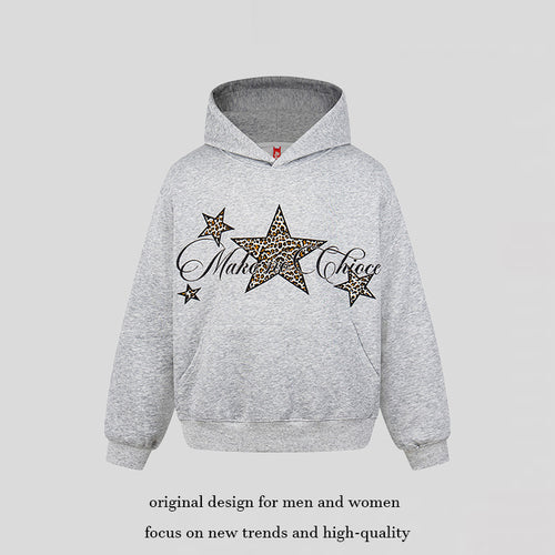 Damen Oversize Kapuzenpullover mit Kängurutasche und Leo‑Stern‑Print Nord Taschen