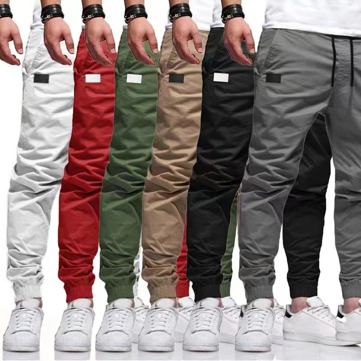 Herren funktionale Cargo-Joggerhose mit schmal zulaufendem Bein, elastischem Bund und eingelassenen Reißverschlusstaschen Nord Taschen