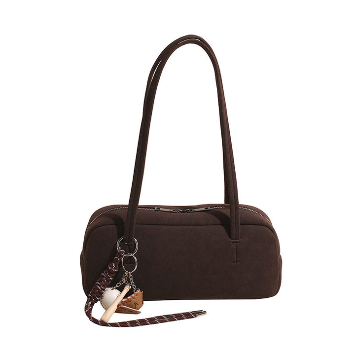 Damen modische Schultertasche mit verspieltem Anhänger Nord Taschen