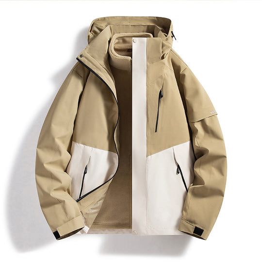 Damen Wasserdichte Outdoor-Jacke mit verstellbarer Kapuze Nord Taschen