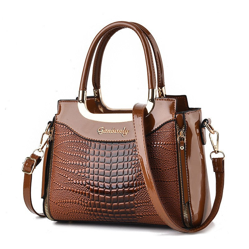 Damen elegante Handtasche mit Krokodilstruktur und abnehmbarem Schultergurt Nord Taschen