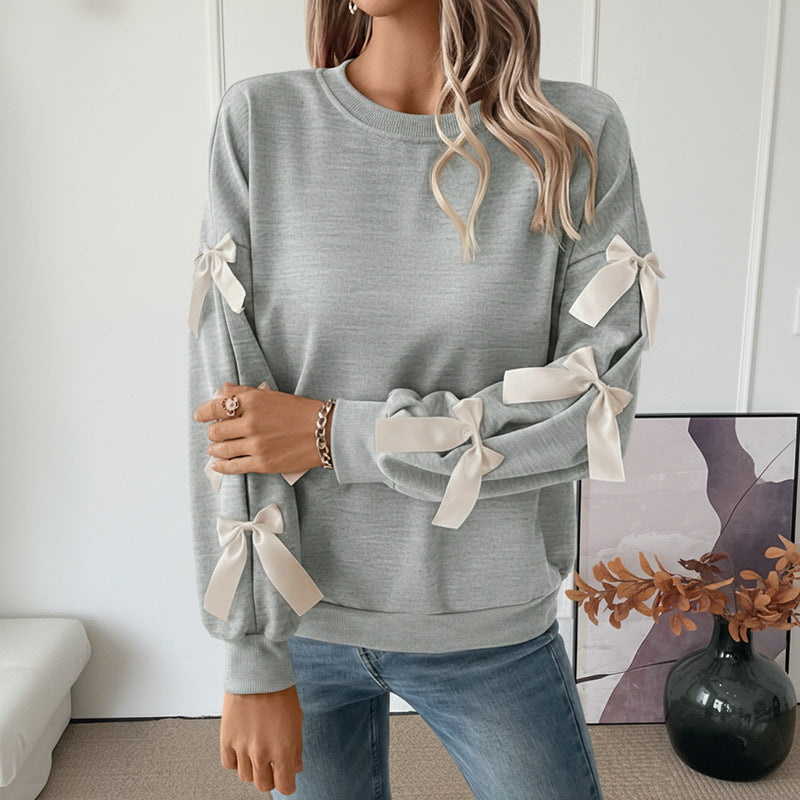 Damen Crop-Pullover mit Schleifen-Details Nord Taschen