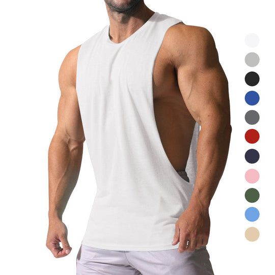 Herren nan Muskelshirt mit extra tiefen Armöffnungen und atmungsaktivem Baumwollmix