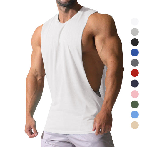 Herren nan Muskelshirt mit extra tiefen Armöffnungen und atmungsaktivem Baumwollmix