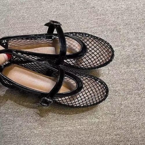 Damen Netzschuhe mit verstellbarem Riemen und atmungsaktivem Obermaterial