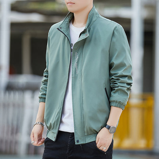 Herren Leichte wasserabweisende Kapuzenjacke im Urban-Minimalstil mit Reißverschluss Nord Taschen
