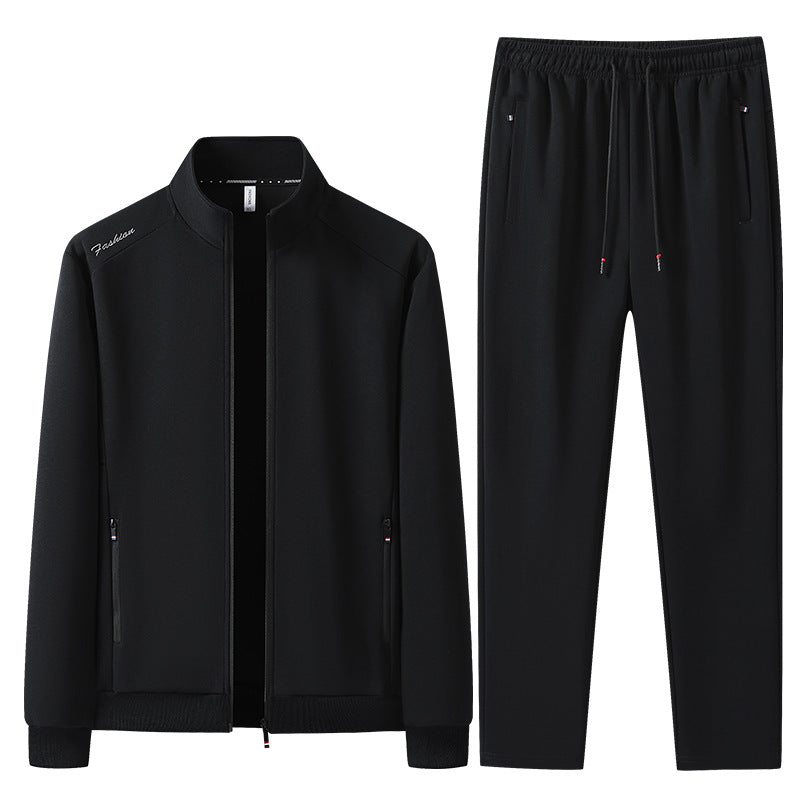 Herren Zweiteiliges Sport-Lounge-Set mit Stehkragen, verdecktem Reißverschluss & Kordelbund Nord Taschen