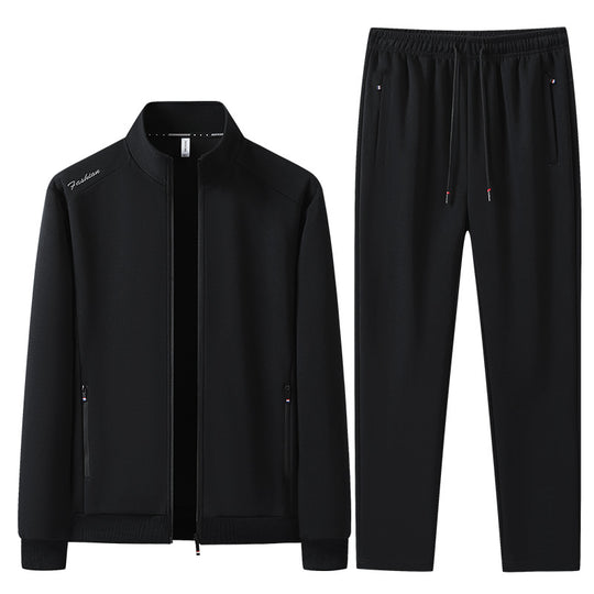 Herren Zweiteiliges Sport-Lounge-Set mit Stehkragen, verdecktem Reißverschluss & Kordelbund Nord Taschen
