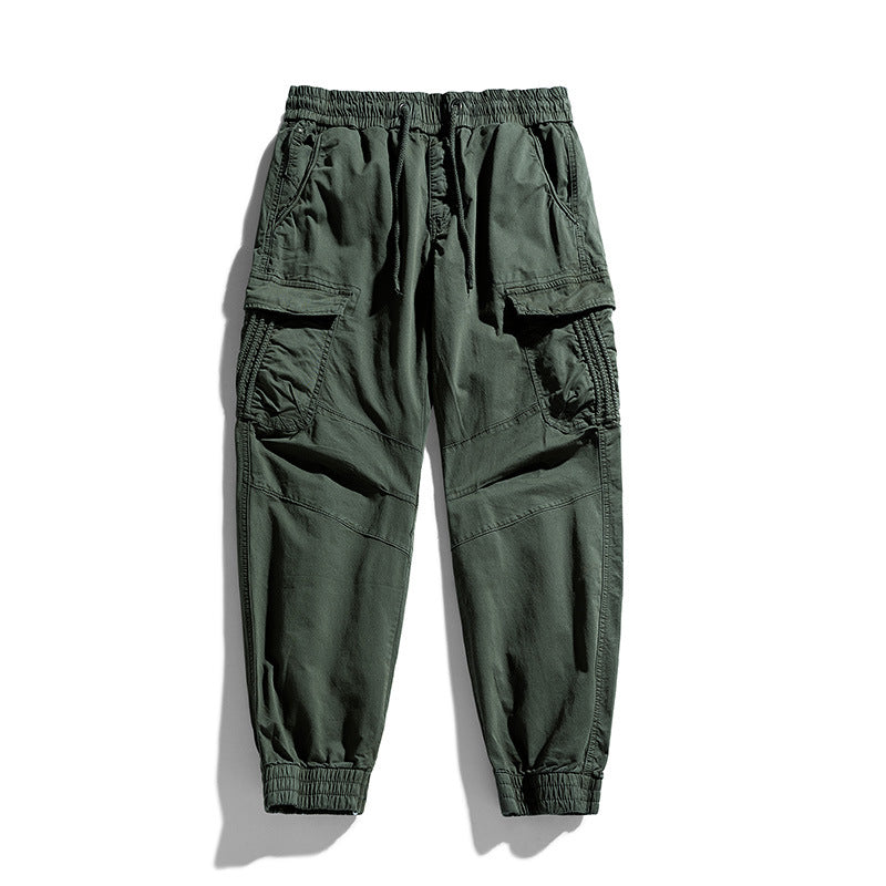 Herren Cargo-Joggerhose mit ergonomischen Kniepasse, elastischem Tunnelzugbund und großvolumigen Klappentaschen Nord Taschen
