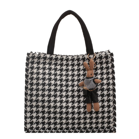 Damen Tragetasche im modernen Hahnentritt-Design Nord Taschen