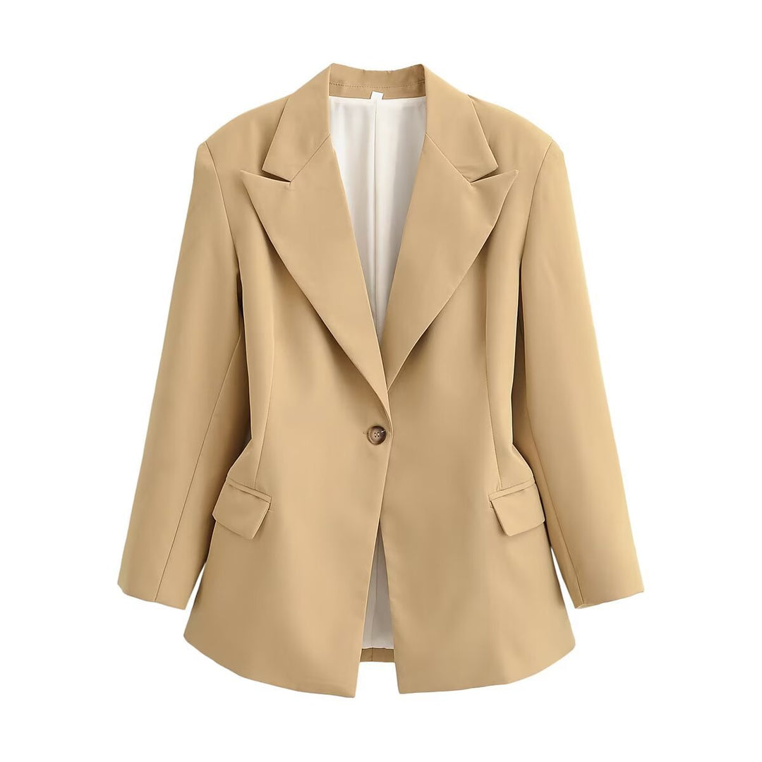 Damen Oversize-Blazer mit spitzem Revers und Pattentaschen Nord Taschen