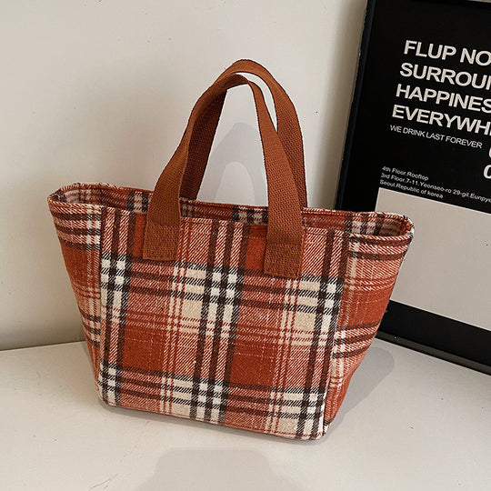 Damen Einkauftasche mit dezentem Karo-Design Nord Taschen