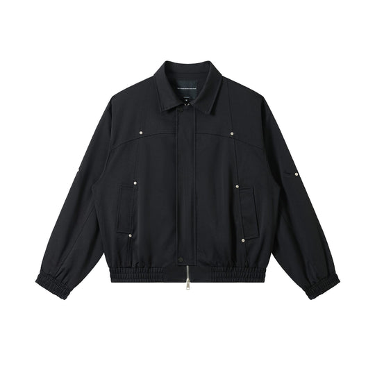 Unisex Kurz geschnittene technische Blousonjacke mit verdeckter Frontblende und elastischem Saum Nord Taschen