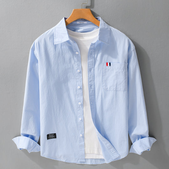 Herren Leichtes Baumwoll-Overshirt im Hemdjackenstil mit Brusttasche und Soft‑Touch Nord Taschen