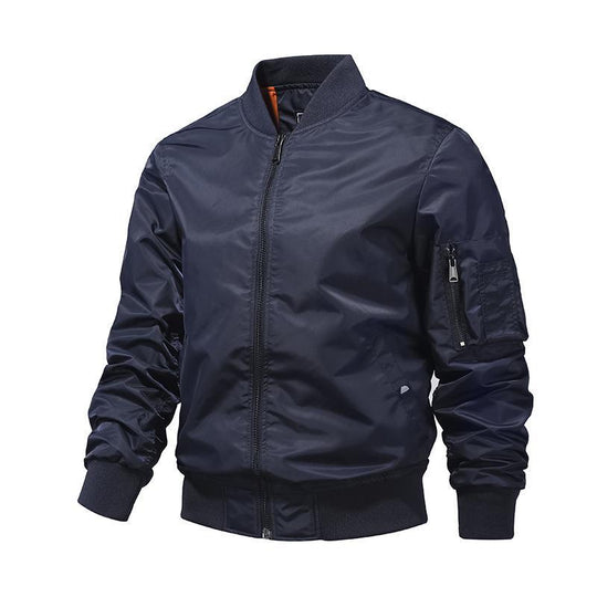Herren leichte Nylon-Bomberjacke im Aviator-Utility-Stil mit Ärmeltasche Nord Taschen