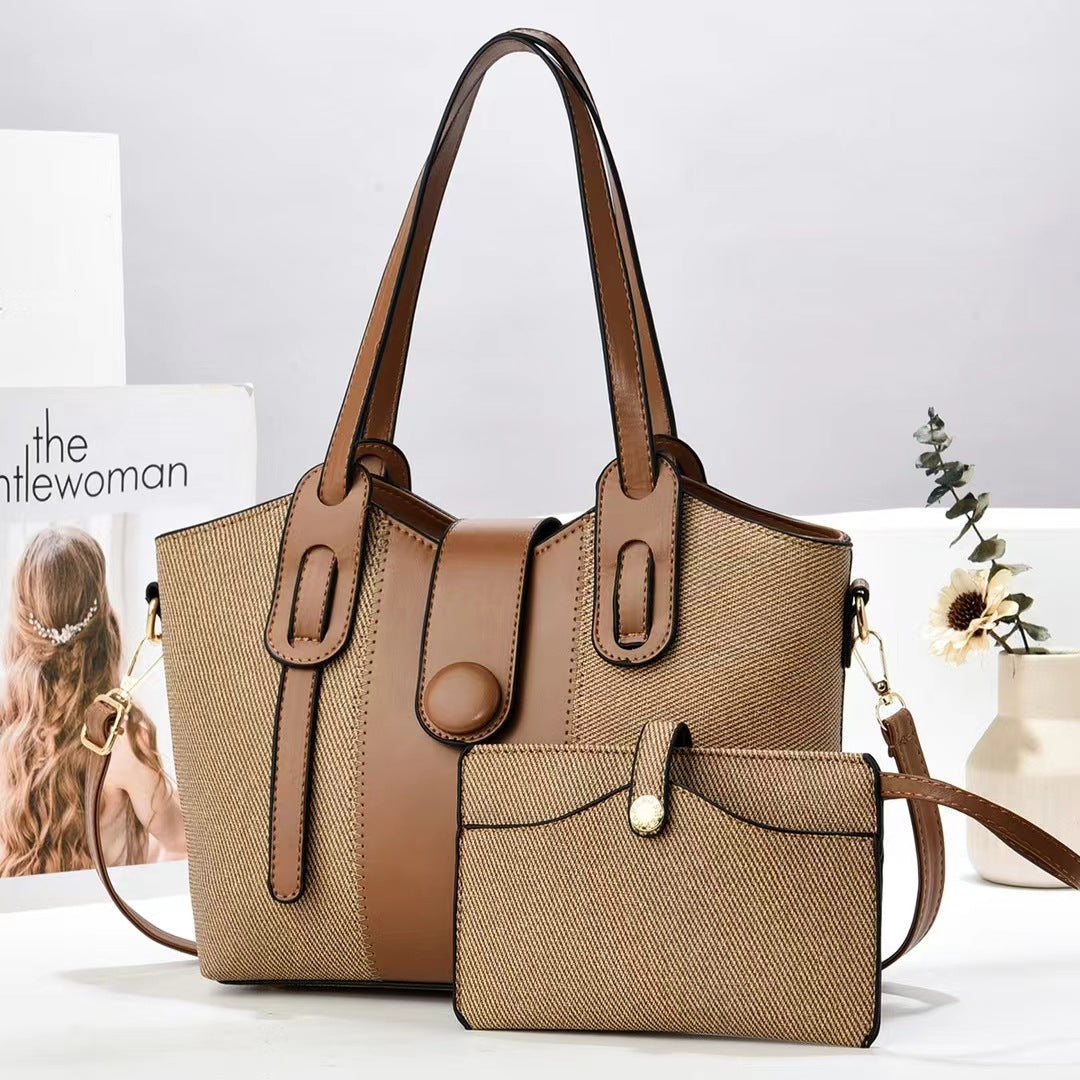 Damen elegante Tragetasche mit dazugehöriger Geldbörse Nord Taschen