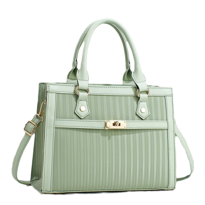 Damen elegante Handtasche mit Rippstruktur und abnehmbarem Schultergurt Nord Taschen