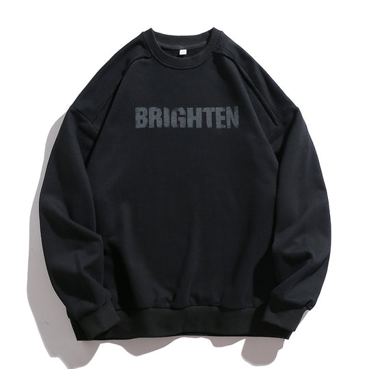 Unisex Oversize‑Sweatshirt mit Distressed‑Raglan, Statement‑Print und geripptem Saum Nord Taschen