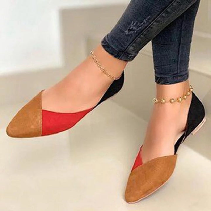 Damen Ballerinas im modernen Farbblockdesign Nord Taschen