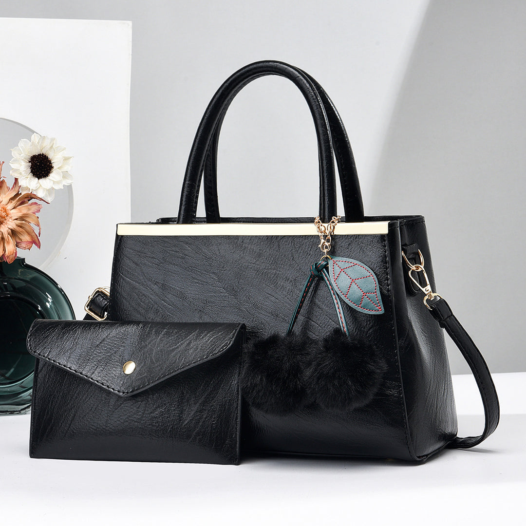 Damen elegante Henkeltasche mit abnehmbarem Geldbeutel und modischen Details Nord Taschen