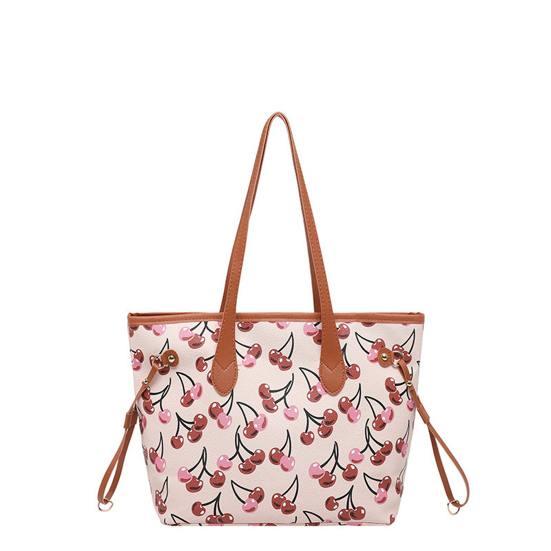 Damen Tragetasche mit fröhlichem Erdbeerdesign Nord Taschen