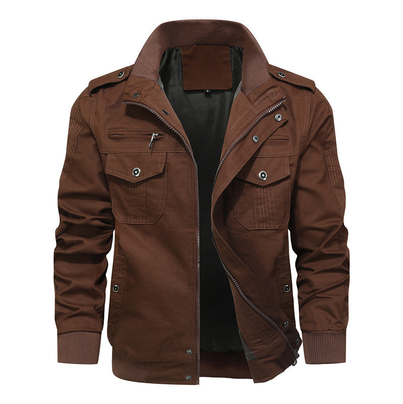 Herren Utility-Fieldjacke mit Stehkragen und Mehrfachtaschen Nord Taschen