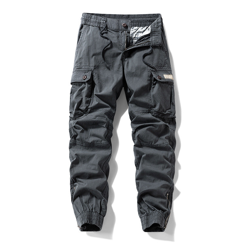 Herren Cargo-Jogginghose im Utility‑Stil mit elastischem Tunnelzugbund und verstärkten Kniepaneelen Nord Taschen