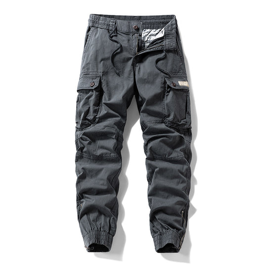 Herren Cargo-Jogginghose im Utility‑Stil mit elastischem Tunnelzugbund und verstärkten Kniepaneelen Nord Taschen