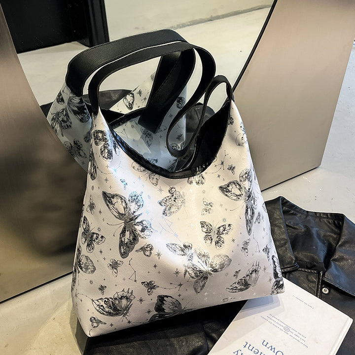 Damen Hobo-Tasche mit floralem Schmetterlingsmotiv Nord Taschen