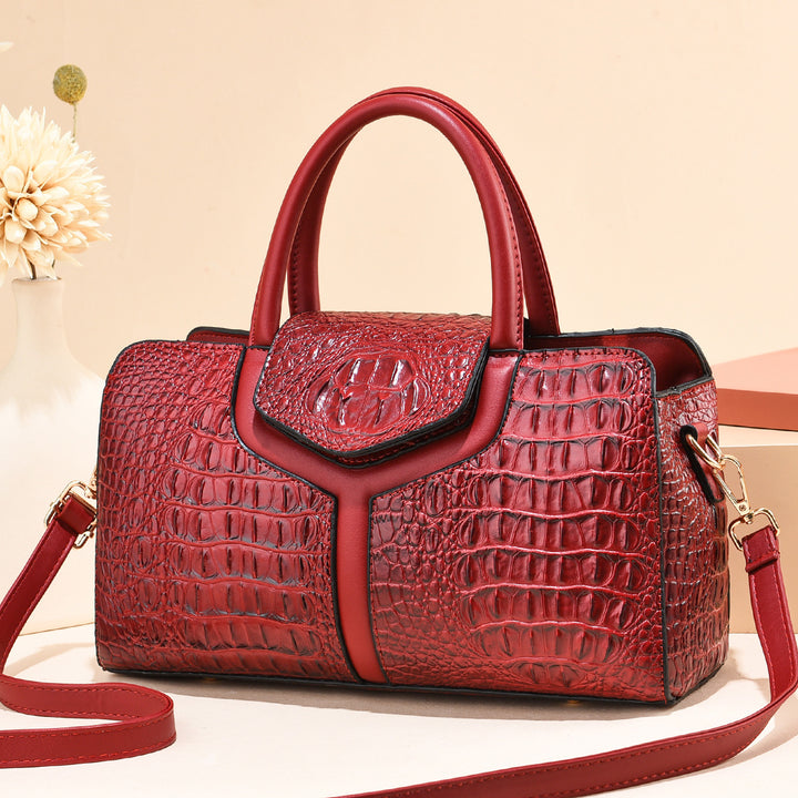 Damen elegante Handtasche im luxuriösen Krokodil-Look Nord Taschen